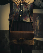–SPECIAL– "GUCCI" 70's Classic horsebit shoulder bag