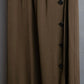 "ISSEY MIYAKE" Gathered waist detail button slid flared skirt