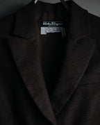 “Salvatore Ferragamo” 2000’s Four button tailored wool blend jacket