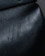 "GUCCI" Double flap design grained leather one-handle bag