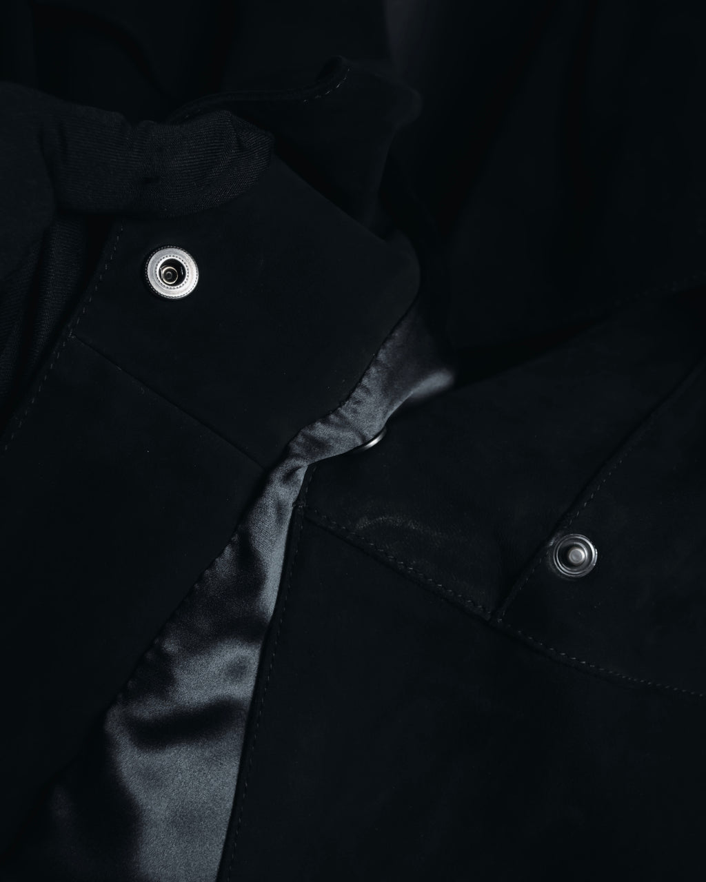 "GIORGIO ARMANI" Large collar draped lamb leather jacket