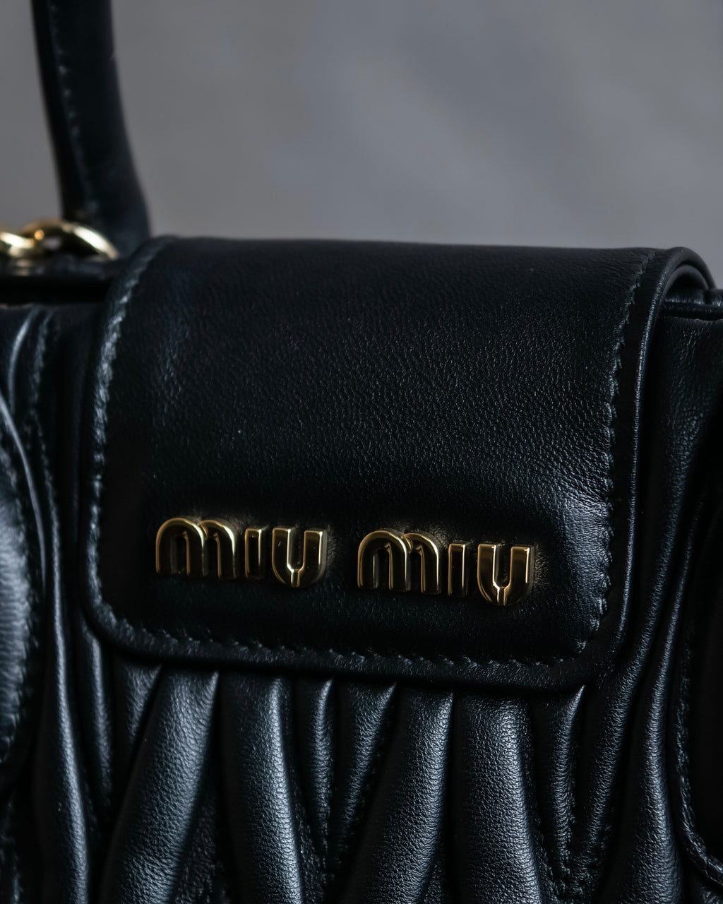 "MIU MIU" Matelasse design 2way leather bag
