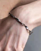 "GEORG JENSEN" Twisted detail silver bracelet