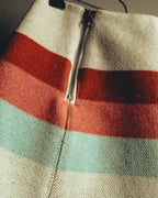 "See By Chloé" 00's-10's Textured striped wool blend mini skirt