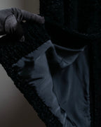 "GIORGIO ARMANI" Stand collar velour long coat