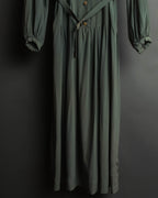 "COMME des GARÇONS" 70's-80's Vintage lace-trimmed sailor collar long dress