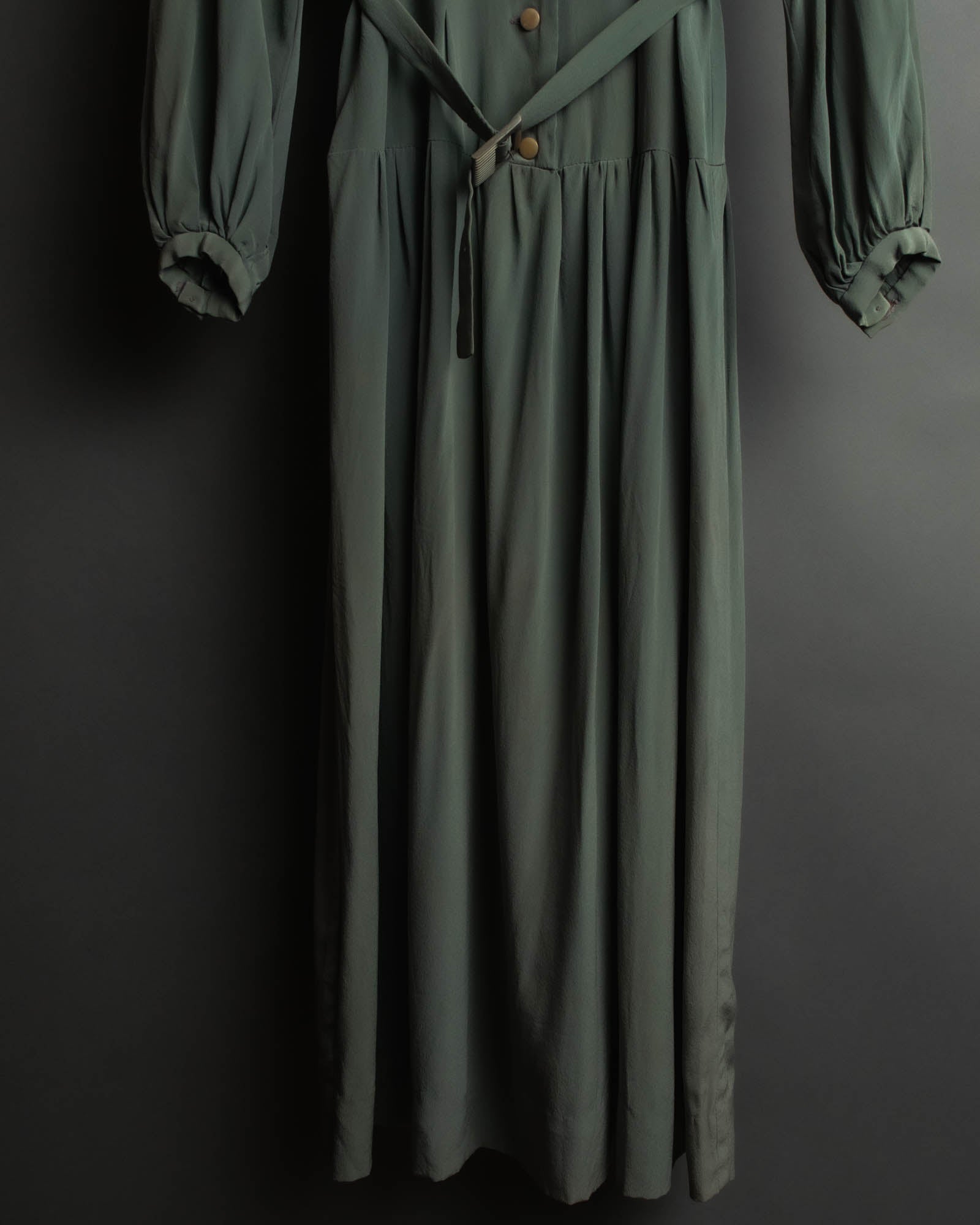 "COMME des GARÇONS" 70's-80's Vintage lace-trimmed sailor collar long dress