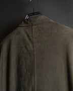 "GIORGIO ARMANI" Brushed shades suede leather long coat