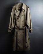 "BURBERRYS" Traditional detail double-breasted stand color trench coat
