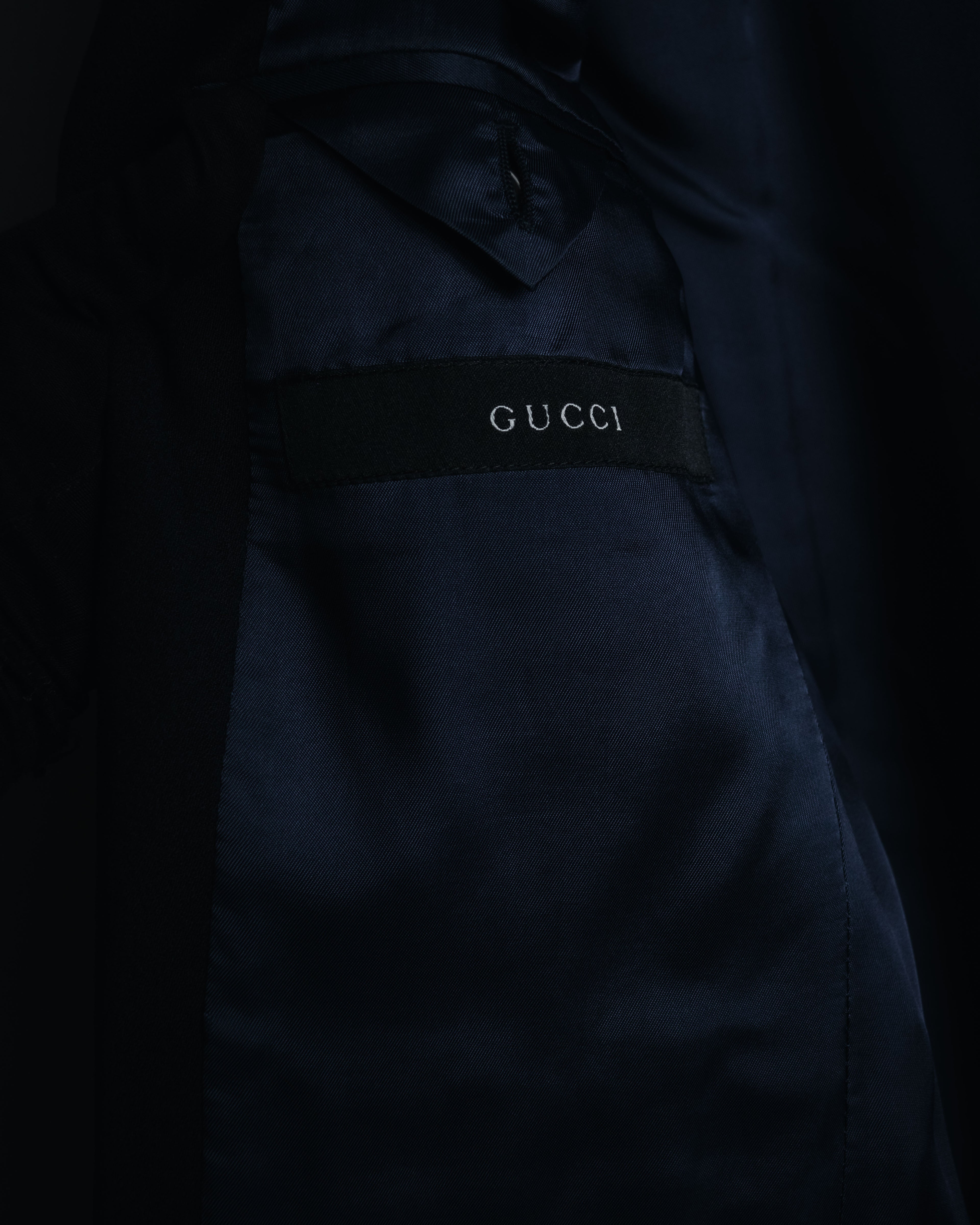 "GUCCI" 90’s-00’s Cashmere blend minimalist three button suit set