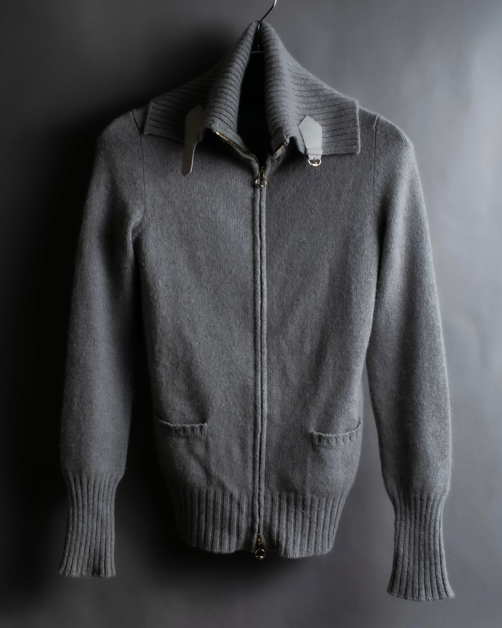 "GUCCI" Cashmere brand double zipper blouson