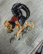"FENDI" Animal embroidery design boa combination shoulder bag