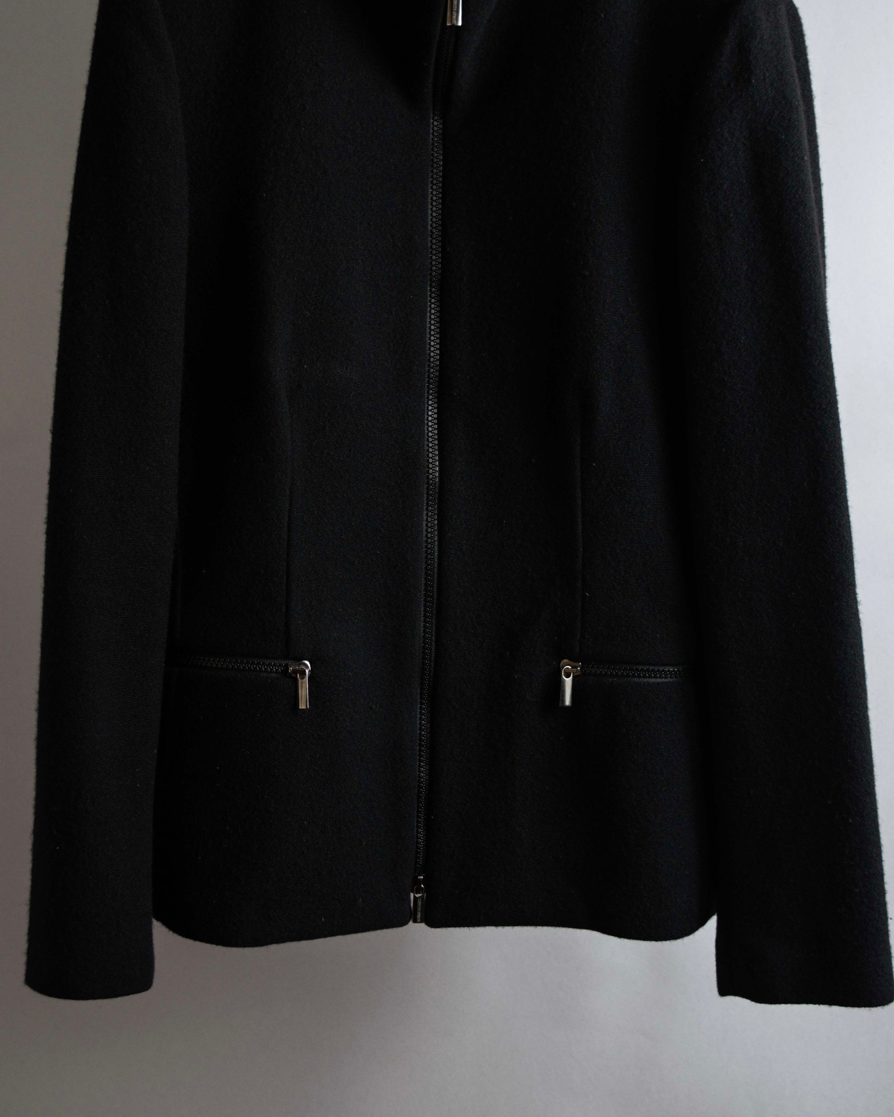 "GIORGIO ARMANI" Minimal design double zip-up jacket