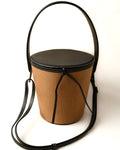 VASIC/ “COCO” Leather Bucket Bag Raffia