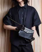 "HERMES" Gaultier period twisted sleeve cotton shirt