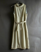"VALENTINO" Belted design sleeveless long dress