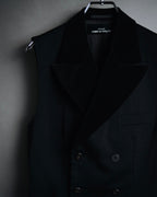 "tricot COMME des GARÇONS"
1989 Velvet-collared double-breasted tailored vest