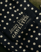 "Jean Paul Gaultier Paris" 90's-00's Graphic dotted silk neck scarf