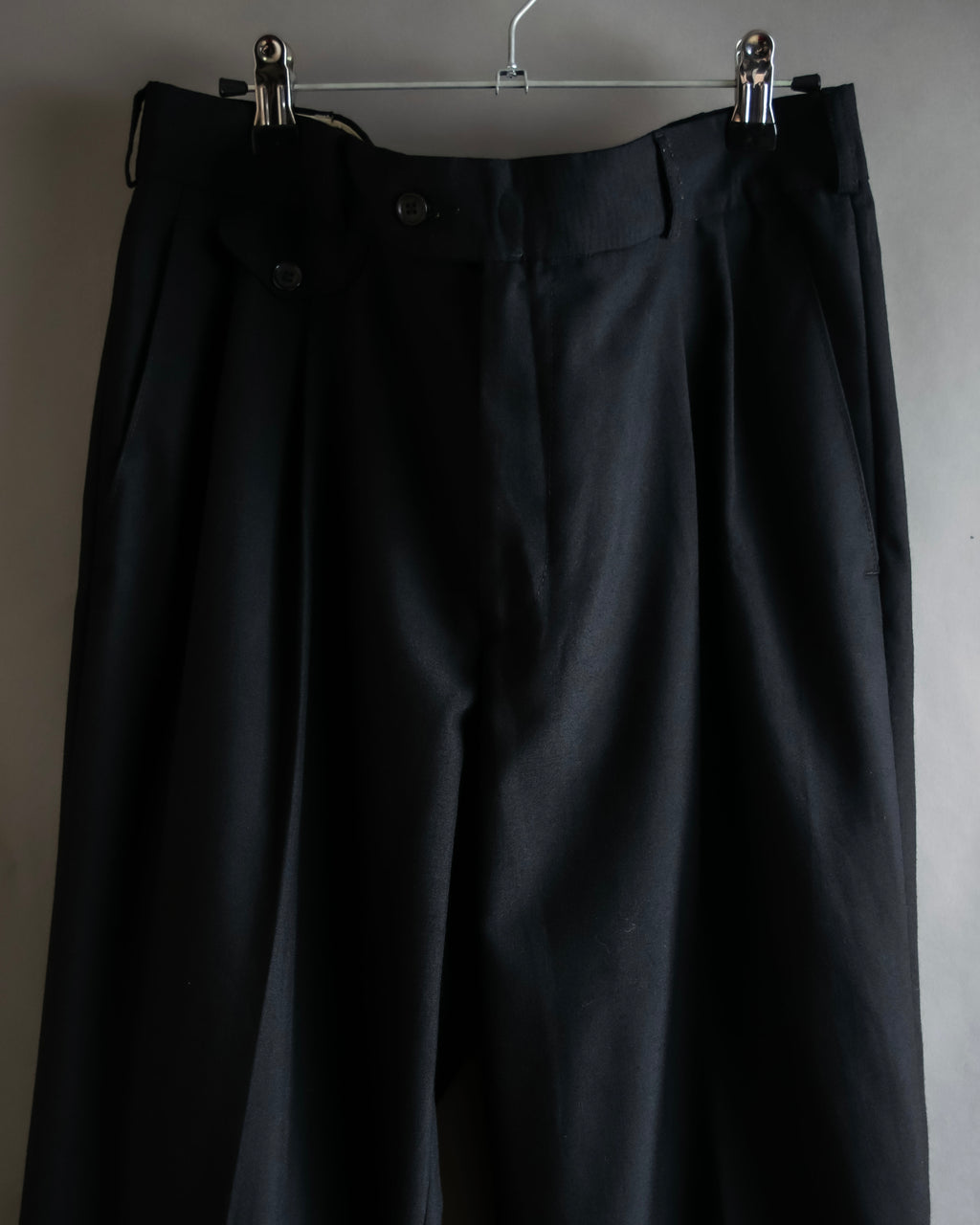 "Vintage high-waisted wide tapered slacks"