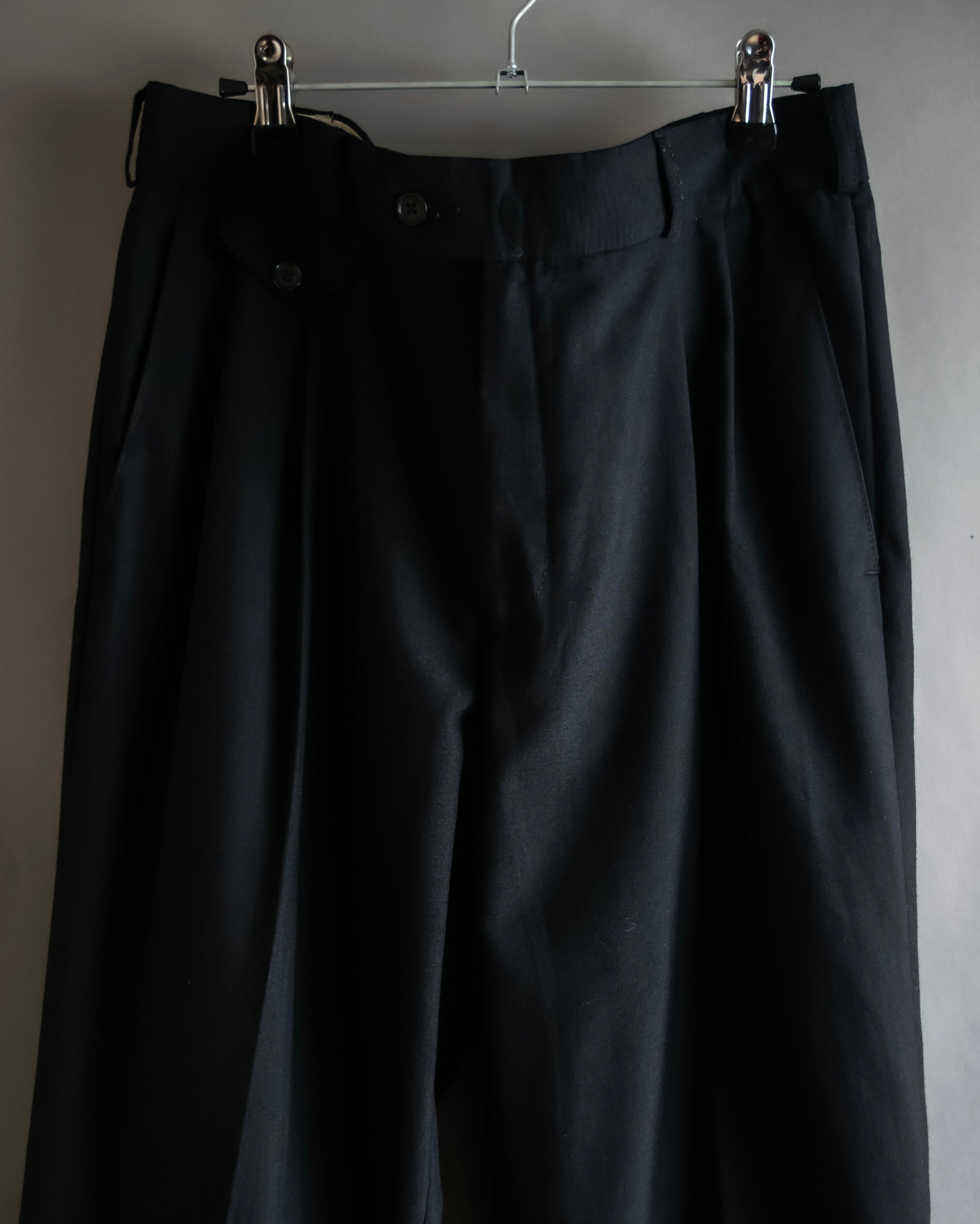 "Vintage high-waisted wide tapered slacks"