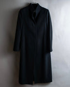 "JIL SANDER" 100% cashmere straight line stand collar coat