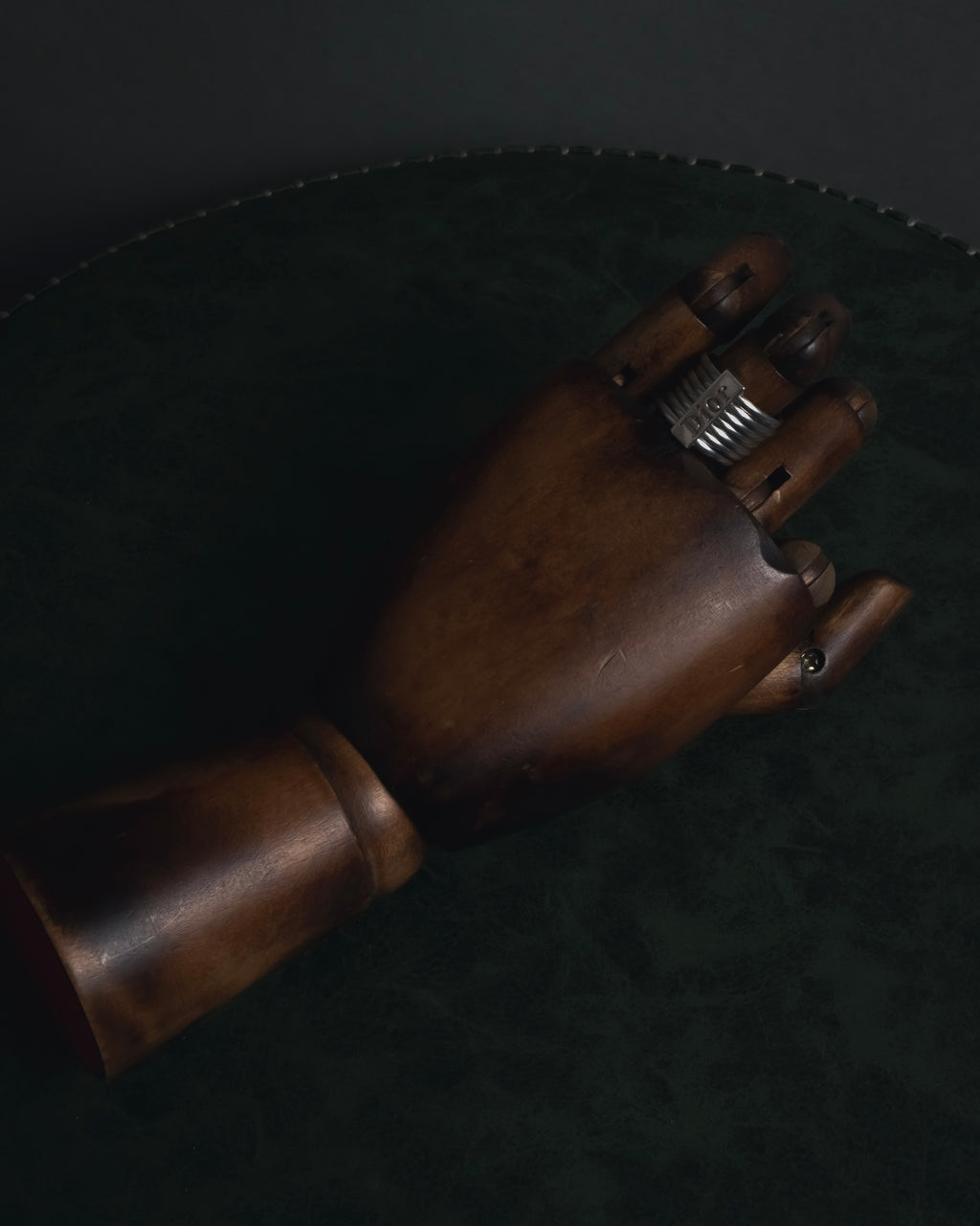 "Christian Dior" 00’s stacked wire silver 925 logo plate ring