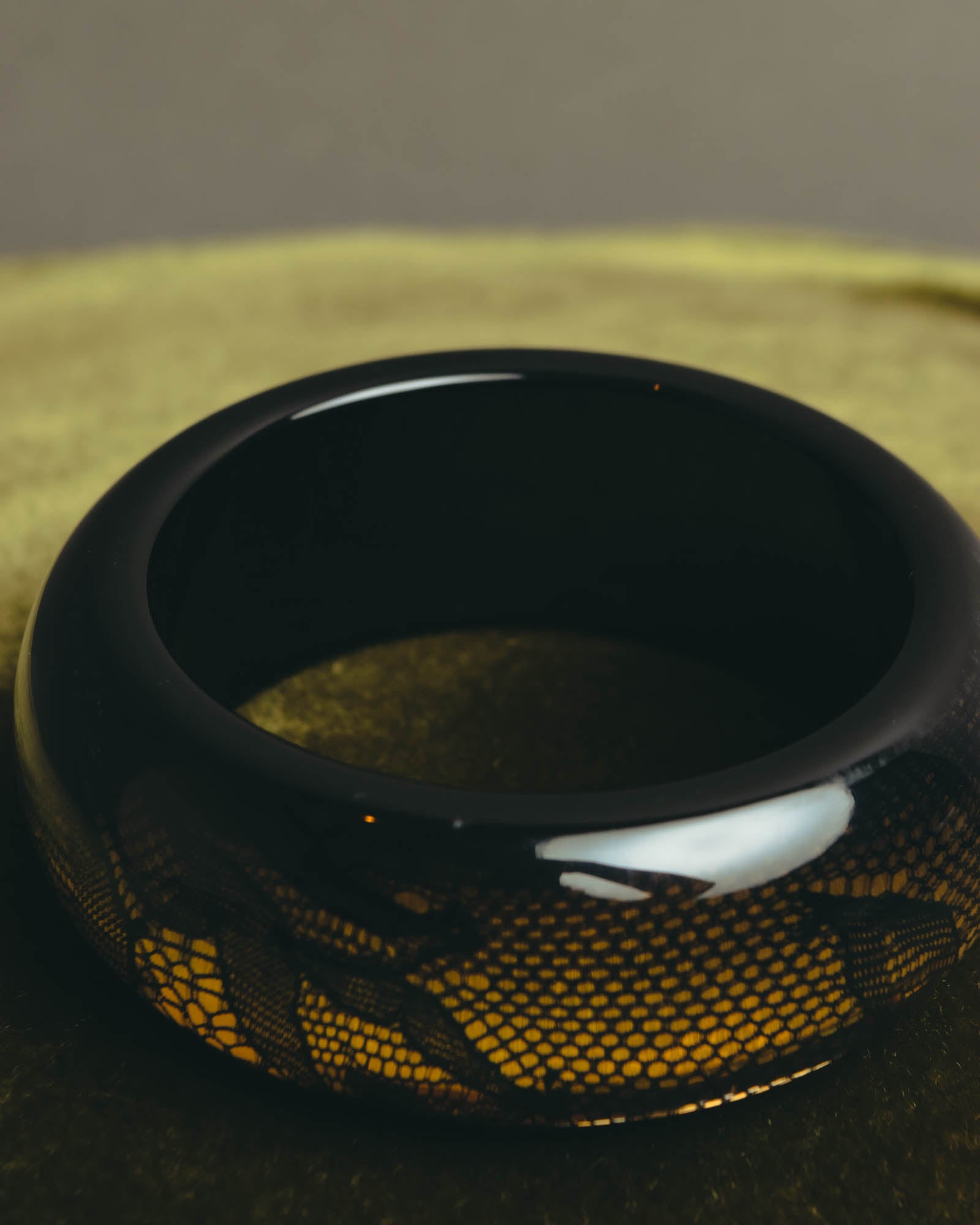 “Dior” 2002-2010 Lace embedded lucite bangle