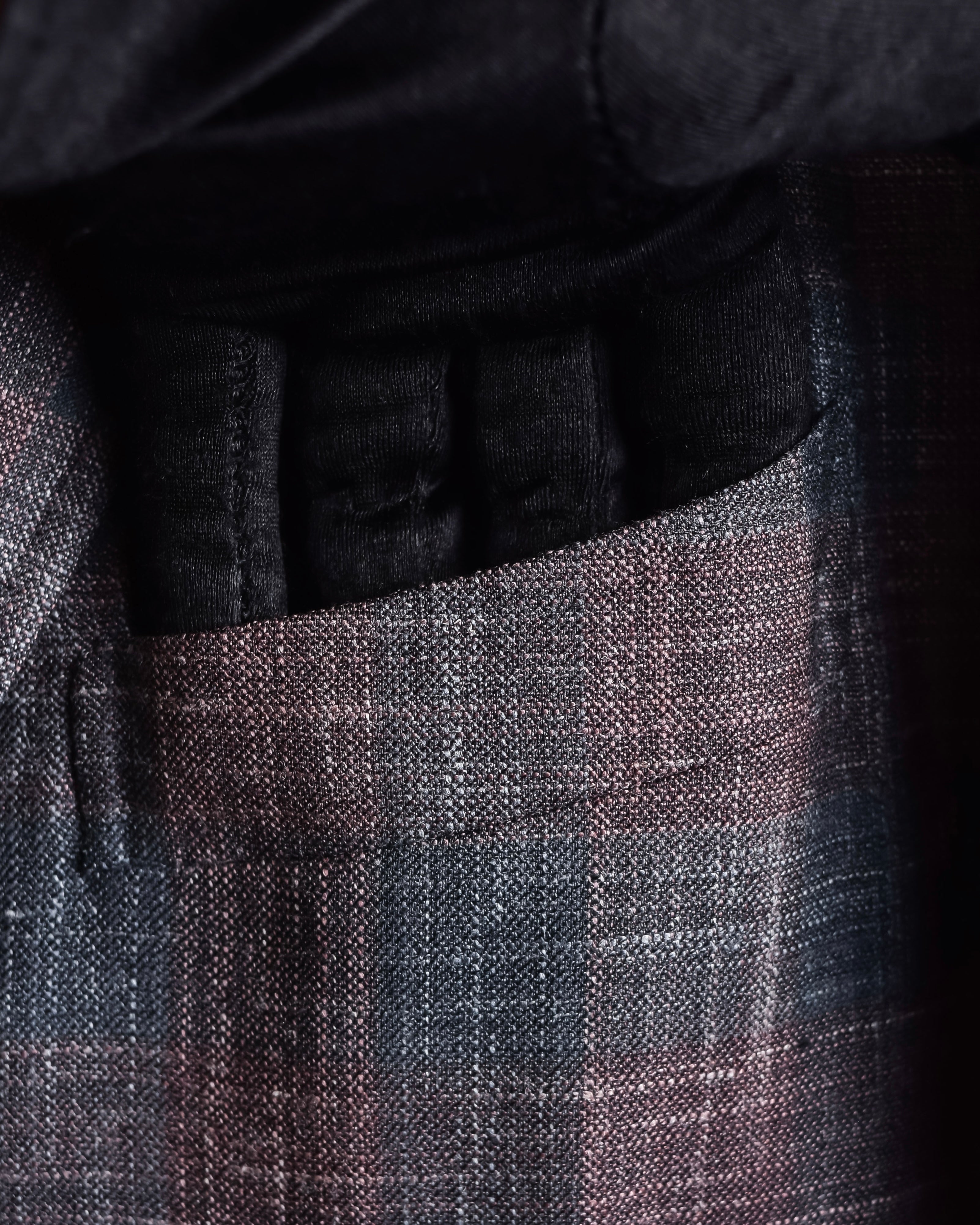 "Tex Teq" Gradient check pattern tailored jacket