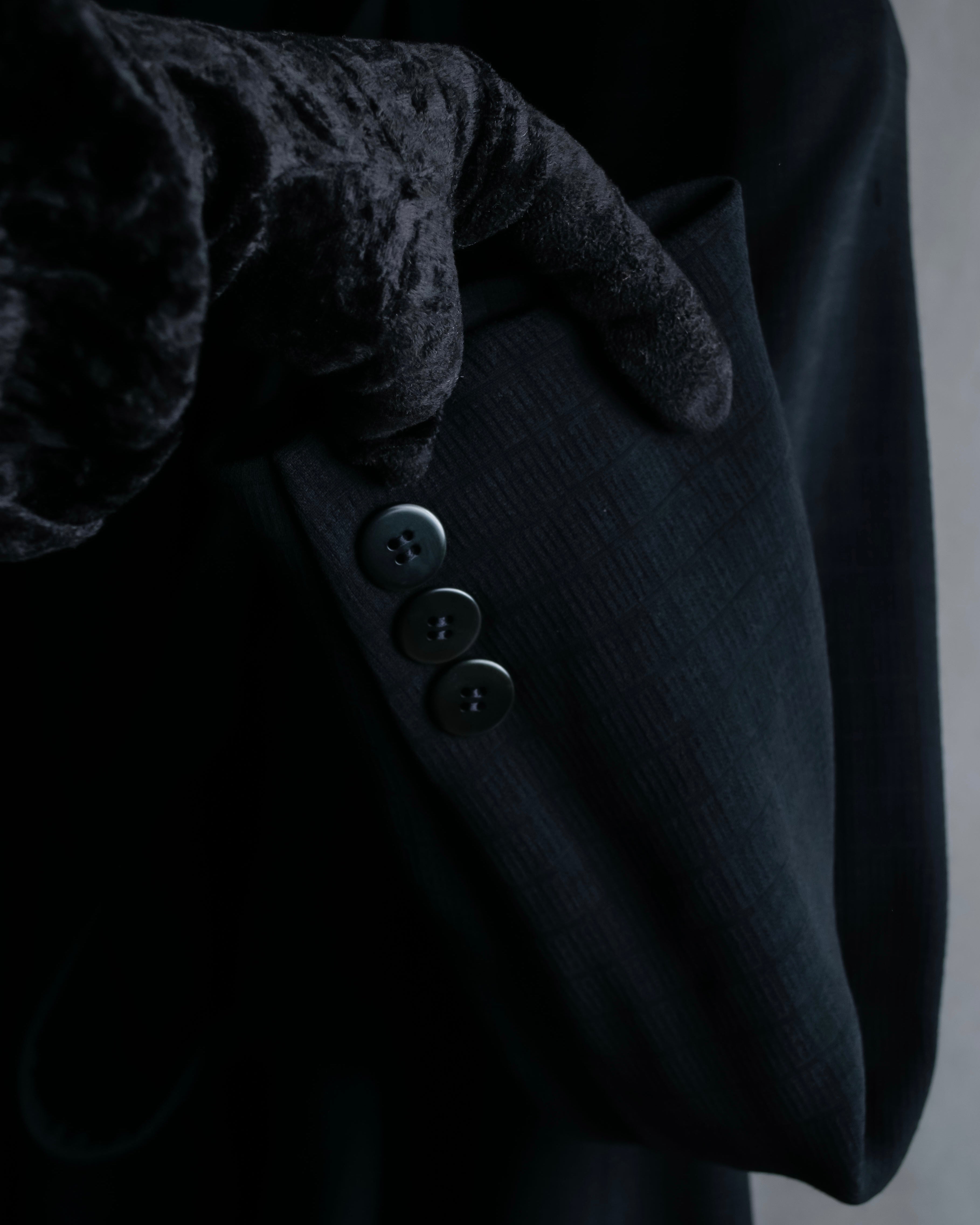 "DKNY" Asymmetrical design woven tailored jacket