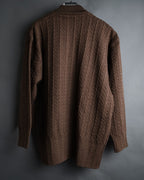 “Christian Dior SPORTS” 90’s Shawl collar cable knit cardigan
