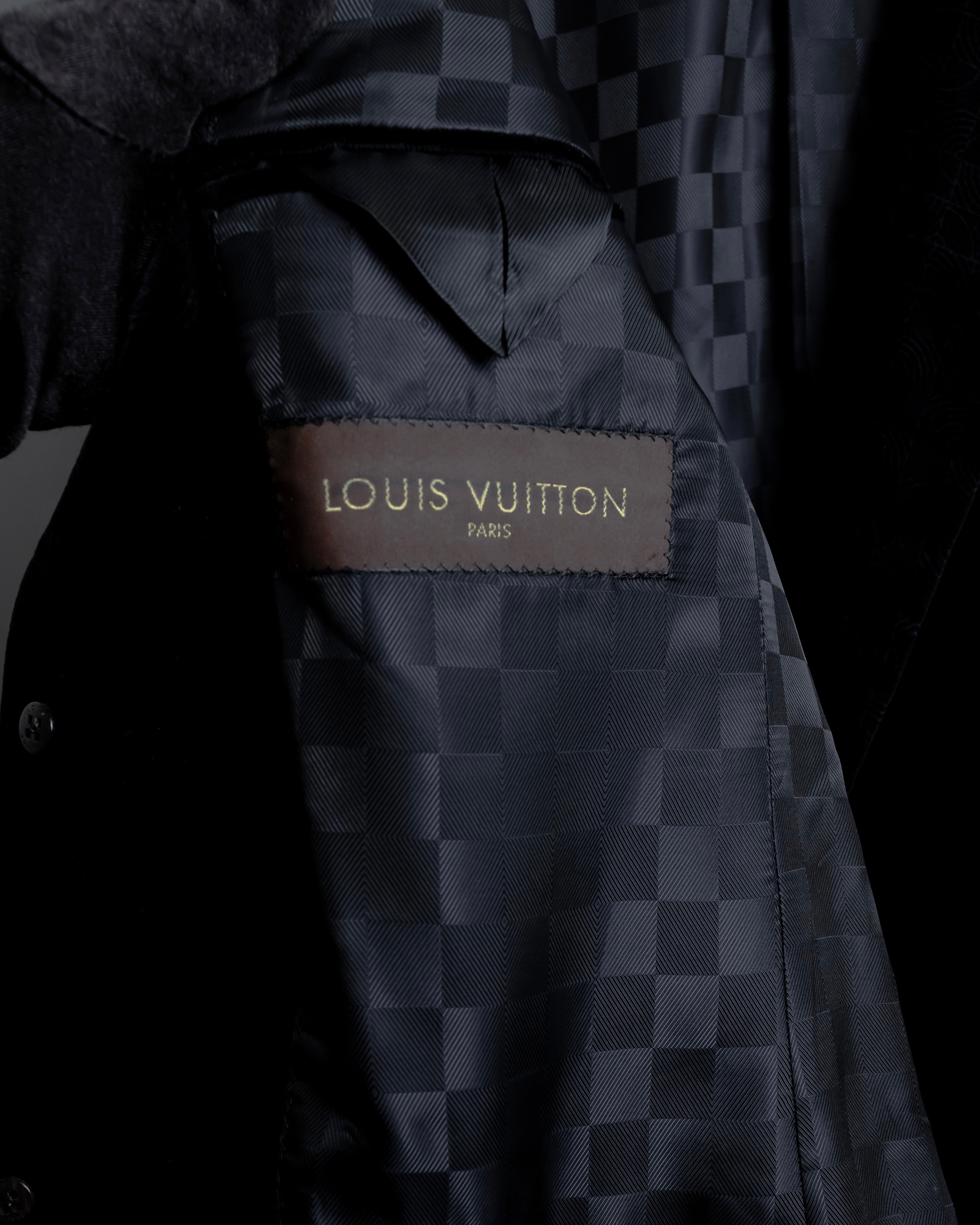 "LOUIS VUITTON" Geometric pattern velvet tailored jacket