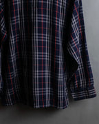 "BURBERRYS" Navy check pattern relaxing pajama shirt