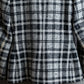 "YVES SAINT LAURENT" Monotone Madras check pattern shaped tailored jacket