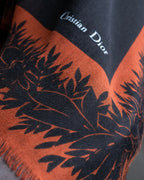 "Christian Dior" Botanical print large stole