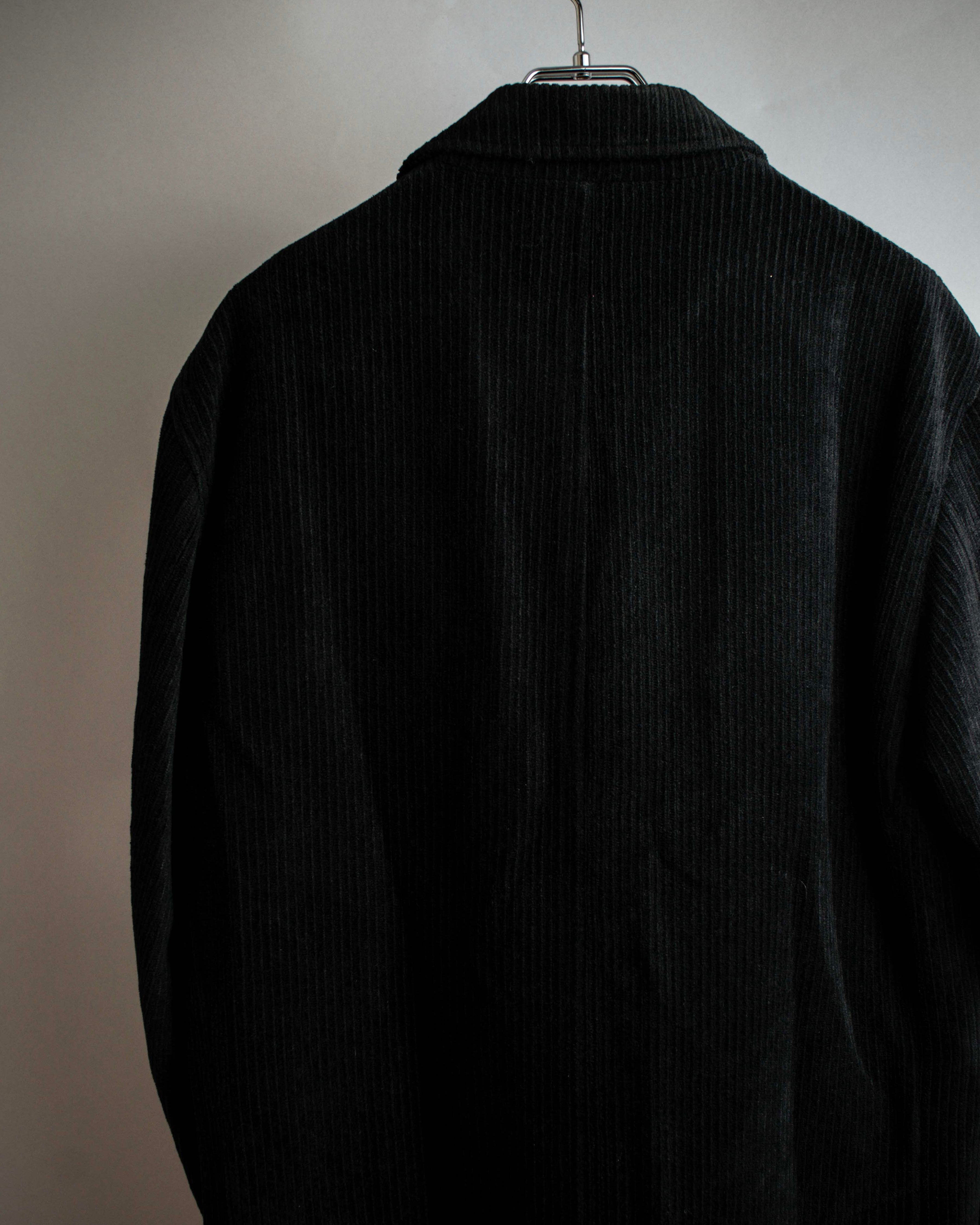 "BURBERRY" Thick wale corduroy oversized tailored jacket