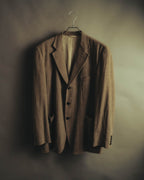 “Christian Dior” 90’s-00’s Fine-check wool three-button tailored jacket
