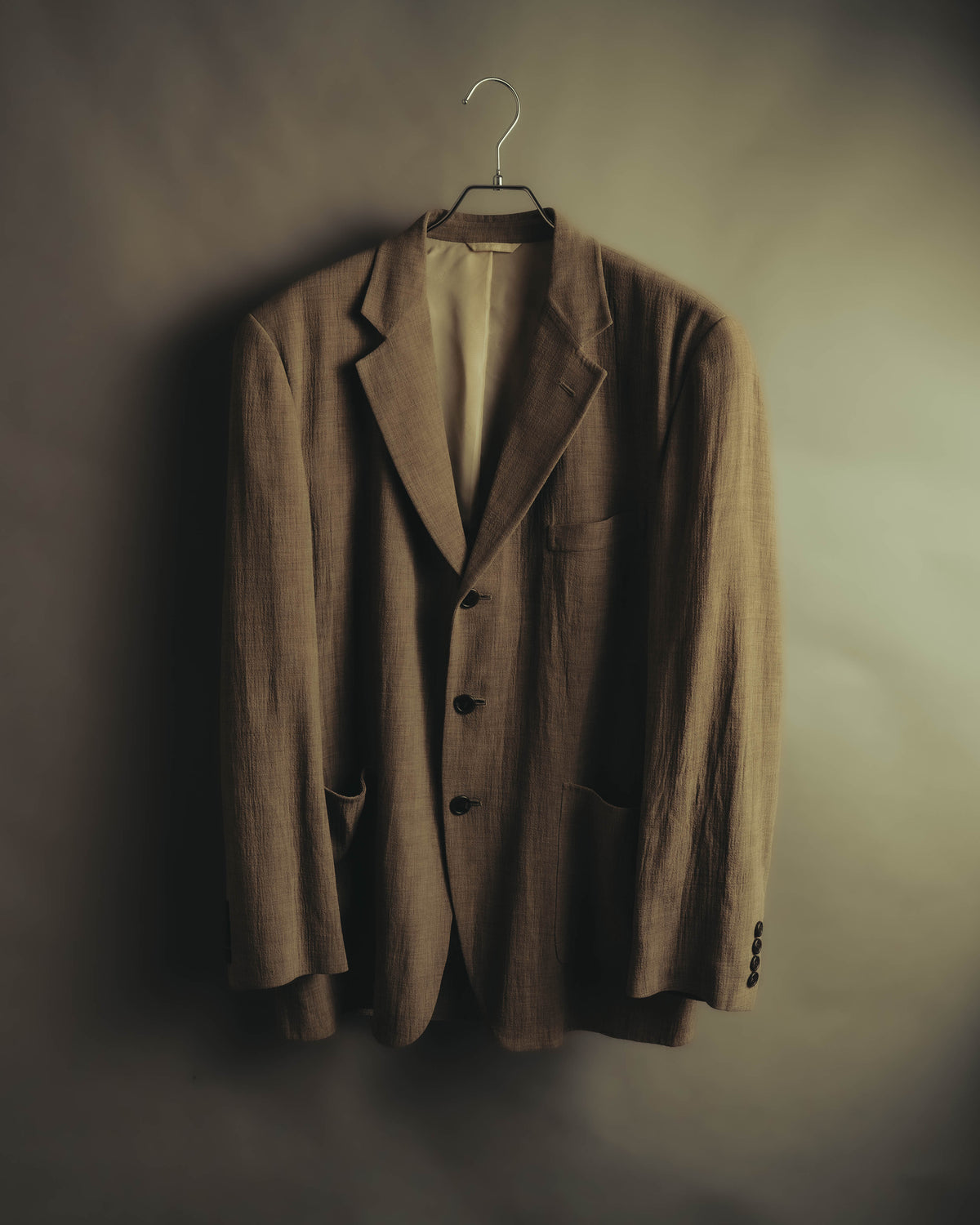 “Christian Dior” 90’s-00’s Fine-check wool three-button tailored jacket