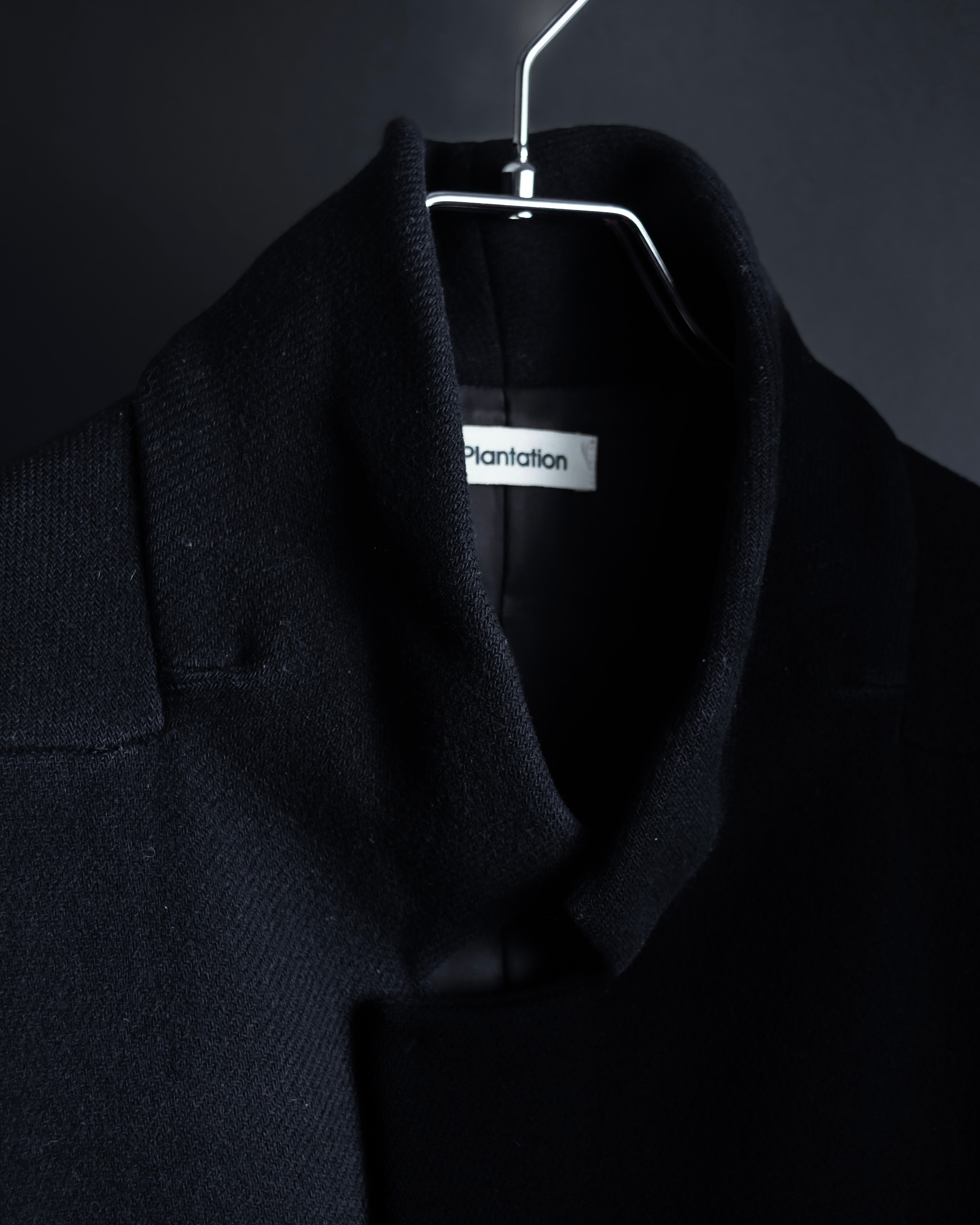 "ISSEY MIYAKE PLANTATION" Minimalist design A-line stand collar coat