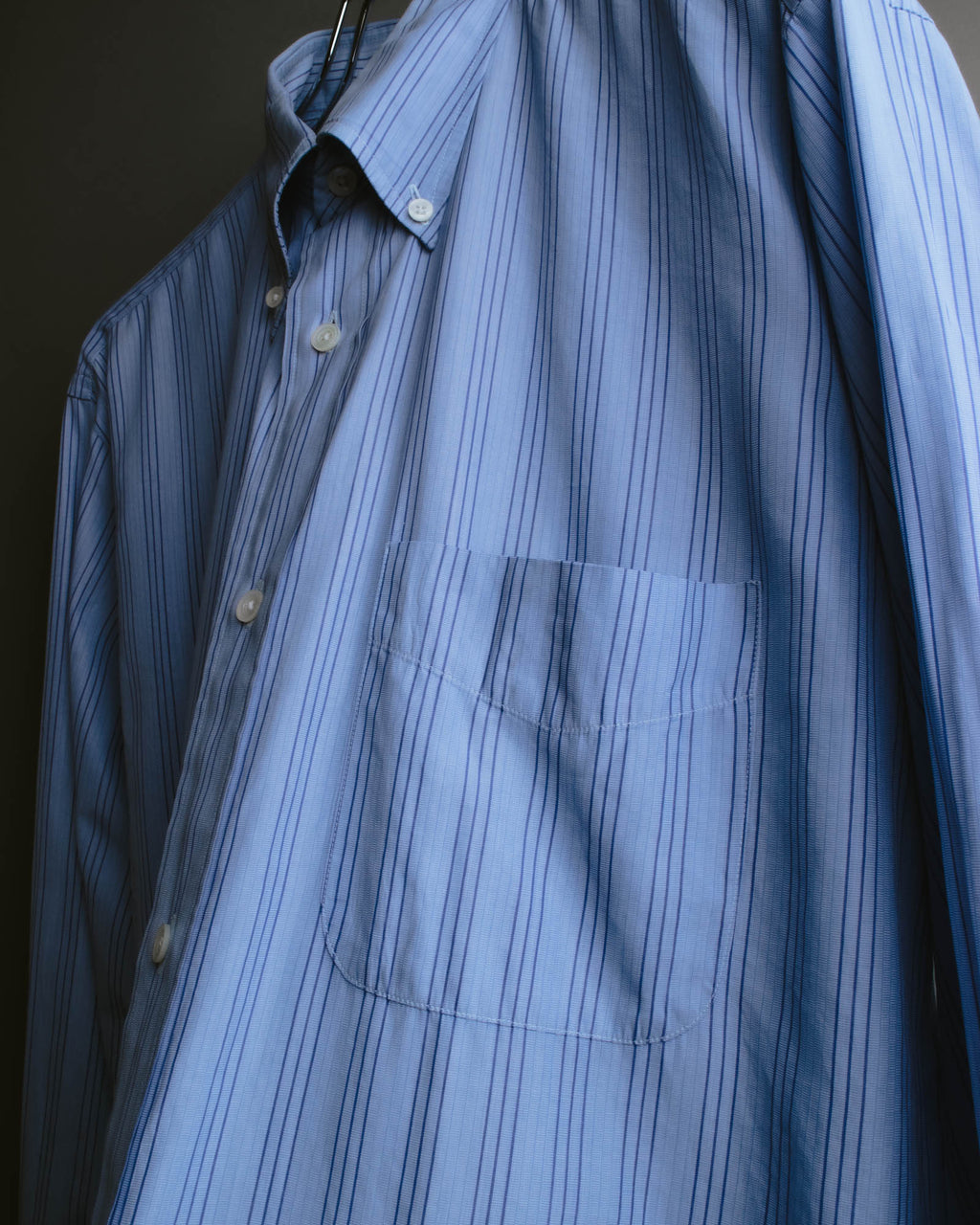 "Hermès" 90's-00's Striped cotton button-down shirt
