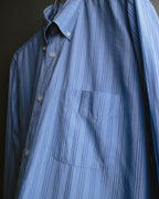 "Hermès" 90's-00's Striped cotton button-down shirt