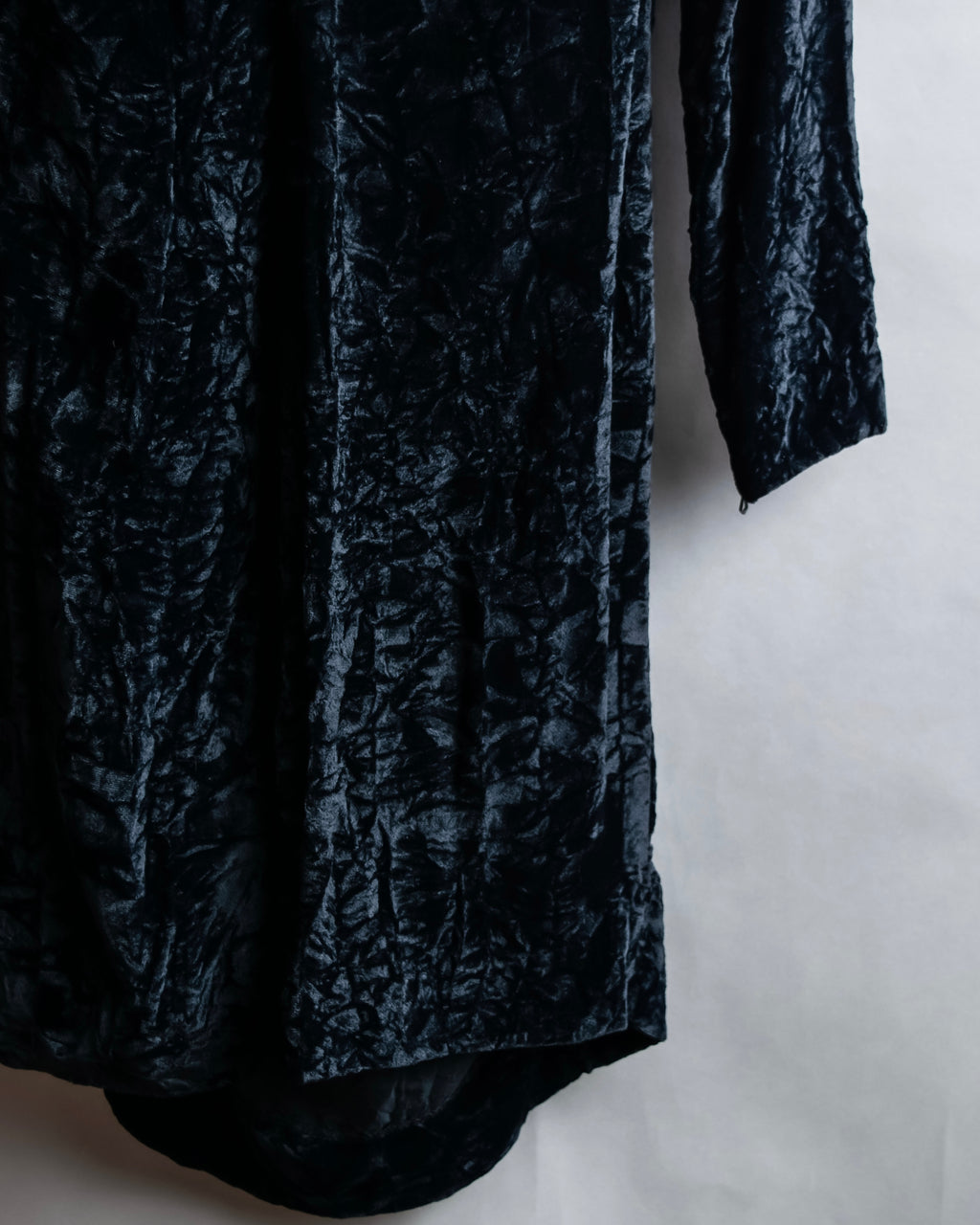 "Yves Saint Laurent Rive Gauche"
Draped neckline crushed velour dress