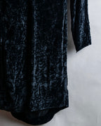 "Yves Saint Laurent Rive Gauche"
Draped neckline crushed velour dress