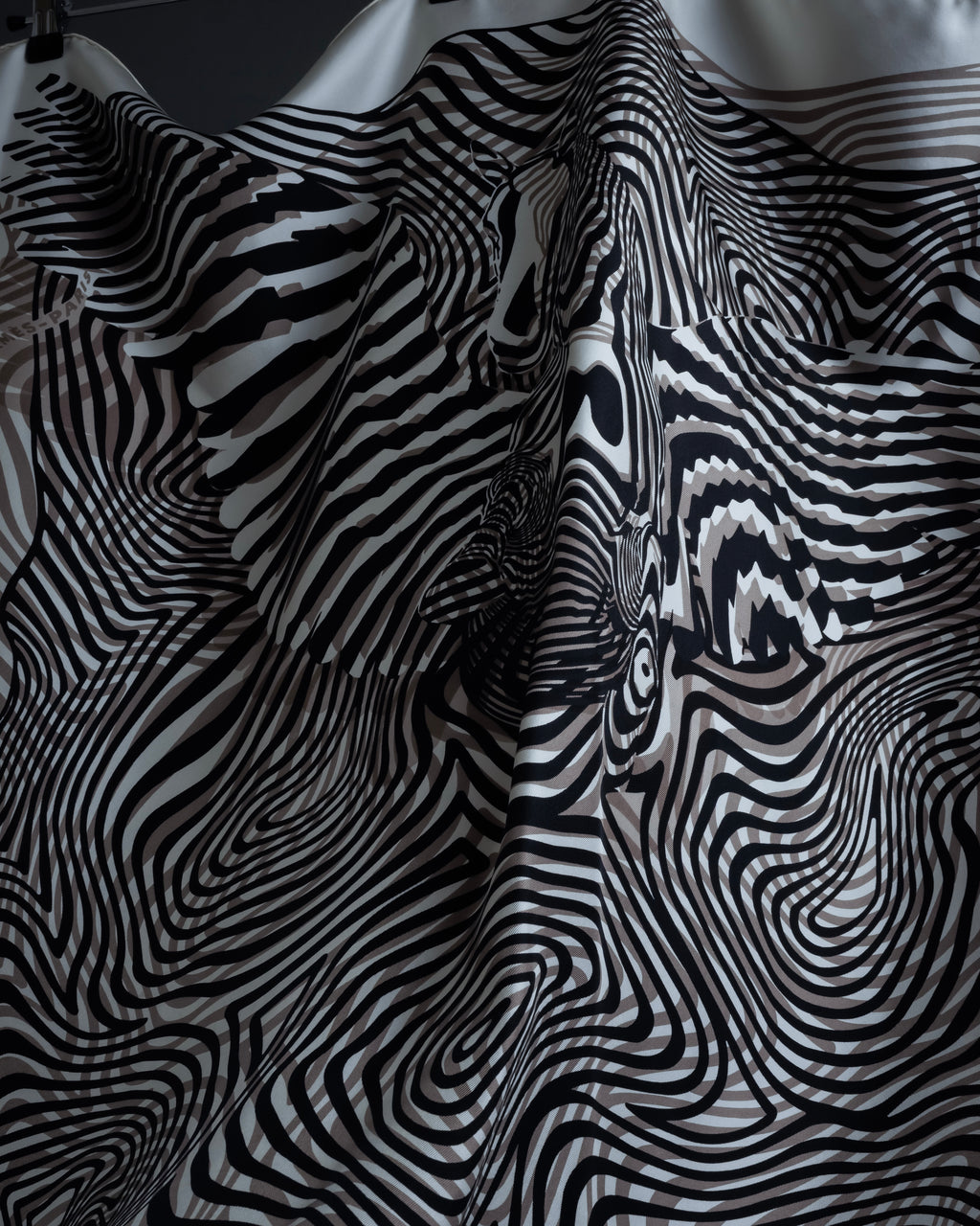 "HERMES" Zebra abstract print Carre 90 silk scarf