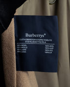 "BURBERRYS" Traditional detail double-breasted stand color trench coat