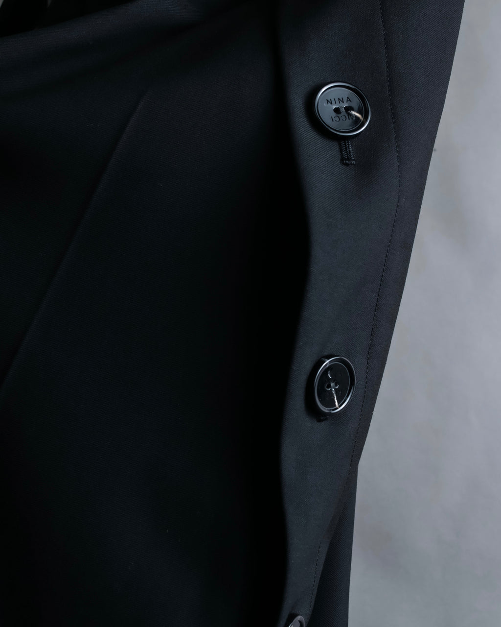 "NINA RICCI" Side button detail cropped length skirt