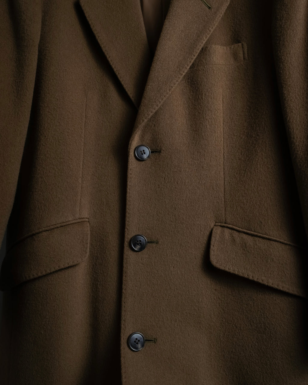 "CHRISTIAN DIOR MONSIEUR" 80's-90's Classic tailored wool melton chester coat