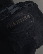 -SPECIAL- "HERMES" 90's Astrakhan combination leather gloves