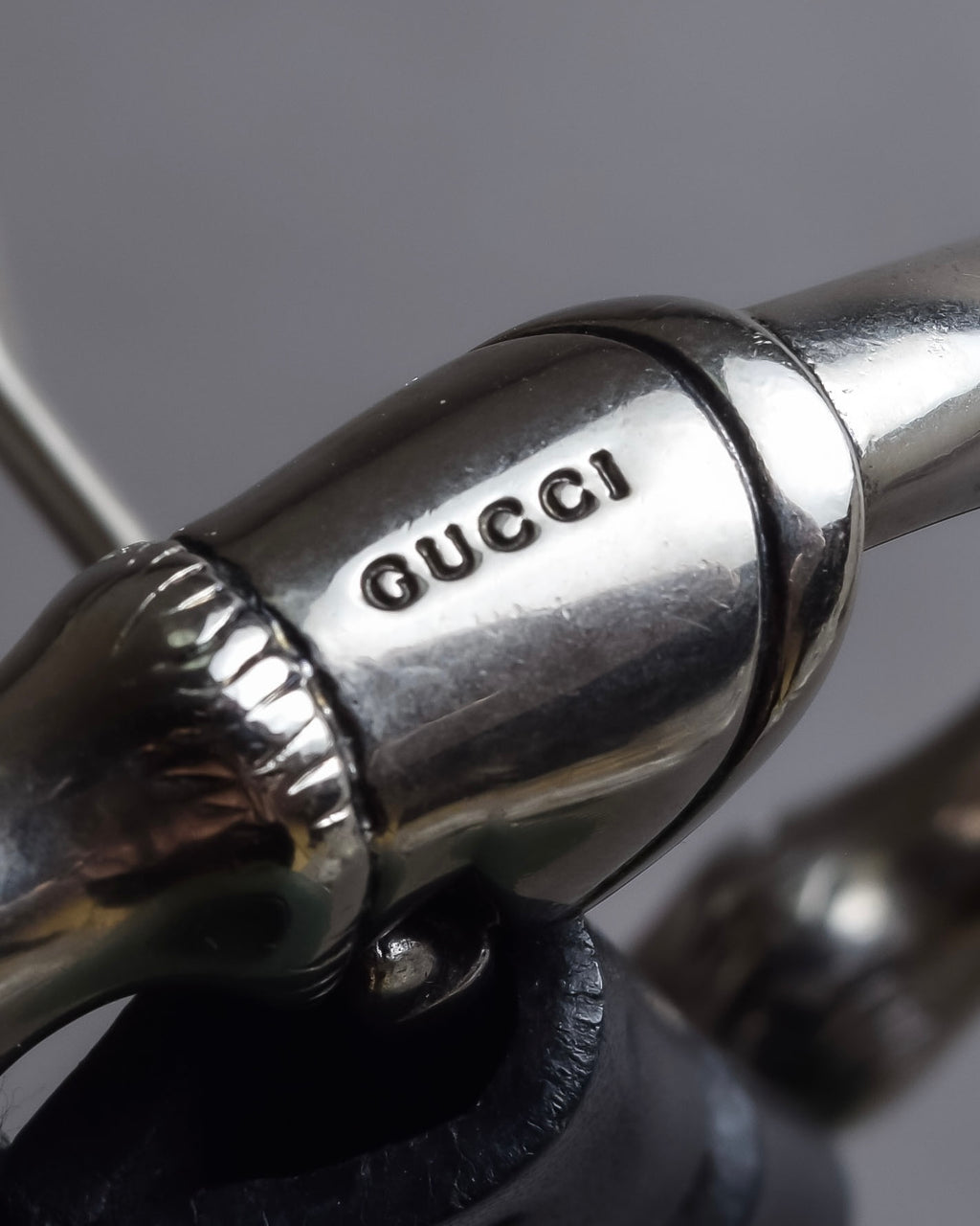 "GUCCI" Bamboo buckle motif leather belt