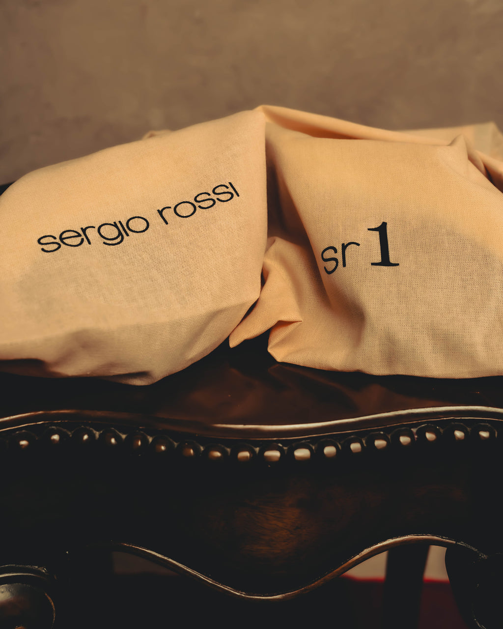 “Sergio Rossi” White open-toe heeled mules