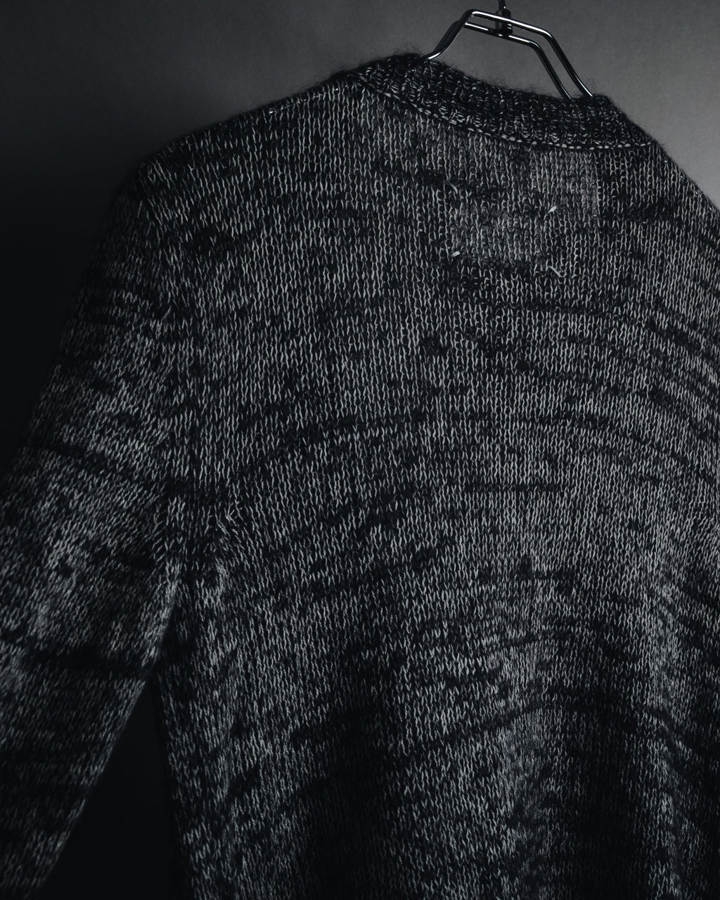"Maison Martin Margiela" 2011AW deconstructed melange mohair wool cardigan